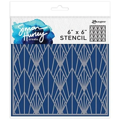 Image of Simon Hurley Create. Layering Stencil 6&quot;X6&quot; Deco Diamonds
