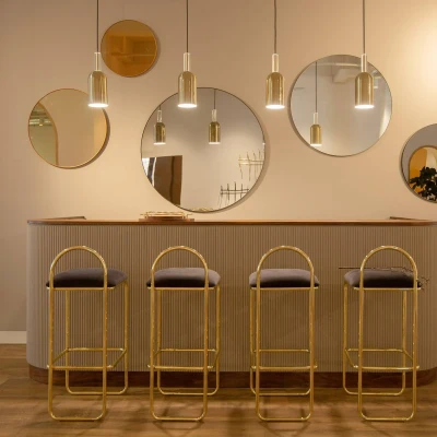 Image of AYTM Circum mirror, clear / grey brown, Ø 50 cm, glass, wood