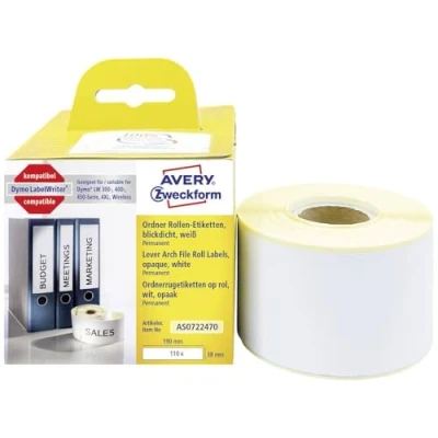 Image of Avery Zweckform White 110 Pieces 190 x 38 mm