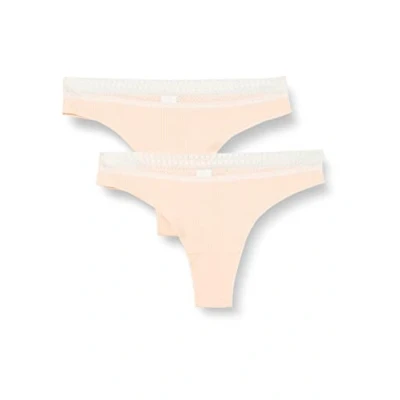 Image of Sloggi Women&#039;s GO Ribbed Brazil C2P Briefs, POWDER ORANGE, XL
