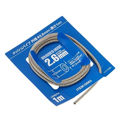 Image of TAMIYA 12663 1:6/1:12/1:24 1.2 x 2.6 mm Fabric Hose 1 m, Model Building, Crafts, Hobbies, Gluing, Accessories, Spare Part, Silver