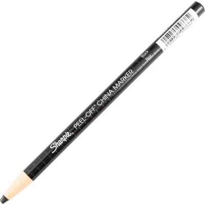 Image of Sharpie China Wax Marker Pencil Black Ref S0305070 [Pack 12]