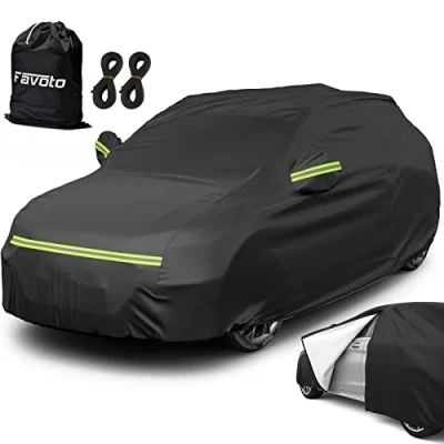 Image of Favoto Car Cover Winter Full Dust Proof Waterproof for 480 cm 505 SUV Black 500 x 190 185 3.5 kg