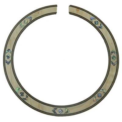 Image of KAISH High Qaulity 110120.8mm Acoustic Guitar Soundhole Maple Rosette Pretty Abalone Shell Inlay