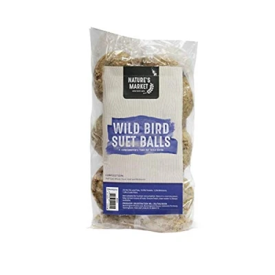 Image of Garden Mile Suet Balls for Wild Bird Pack of 6 High Energy Food Attracts Birds All Year Round Premuim Nutritious Fat Enriched Ingredients