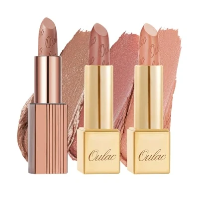 Image of Oulac Metallic Shine Shimmer Lipstick Set for Women Glitter Surface, Creamy Formula, Hydrating &amp; Smooth, Infused with Shea Butter, Vegan, Clean Beauty B601