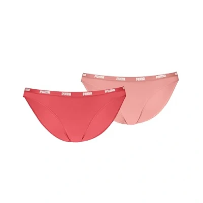Image of Puma Women 2 PACK Briefs, Women&#039;s, Size: XL, Coral combo