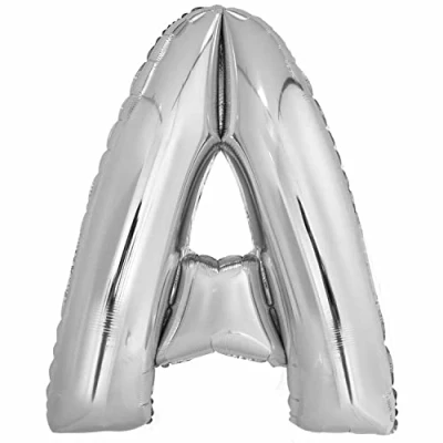 Image of Amscan 9915595 Large Letter &#039;A&#039; Silver