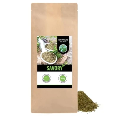 Image of Dried Savory (500g, 1.1lb), Rubbed Savory, Gently 100% Pure and Natural, Without additives