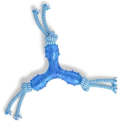 Image of Petface (Little Petface) Tripod Puppy Dog Chew Toy, Blue