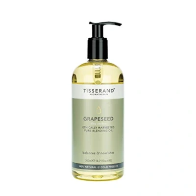 Image of Tisserand Aromatherapy 500ml Grapeseed Oil Ethically Harvested Carrier Face and Body Blending 100% Natural Pure for Essential Oils Mixing