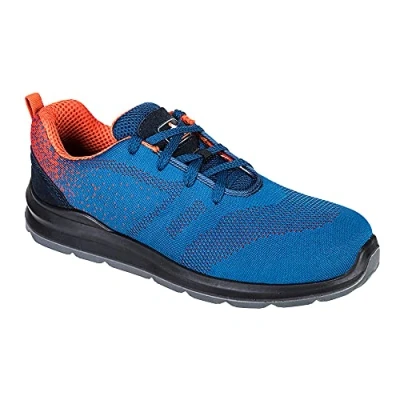 Image of Portwest Steelite Aire Trainer S1P Blue/Orange UK 7 EU 41