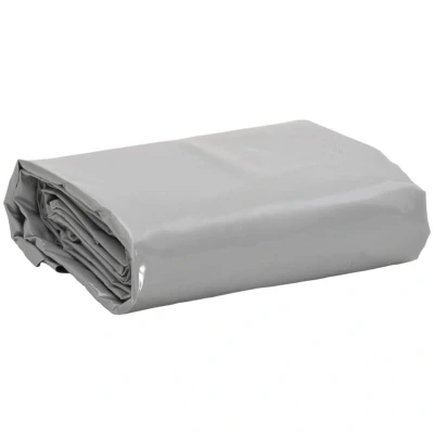 Image of vidaXL Tarpaulin Grey 5x5 m 650 g/m²