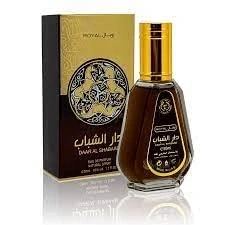 Image of Royal Daar Al Shabaab 50ml Perfume Spray Woody fragrance for women and men. Hafsa Arabian Fragrances Ltd