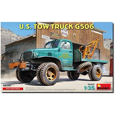 Image of Miniart MIN38061 1:35 : US Tow Truck G506 Scale Model kit, Molded Color
