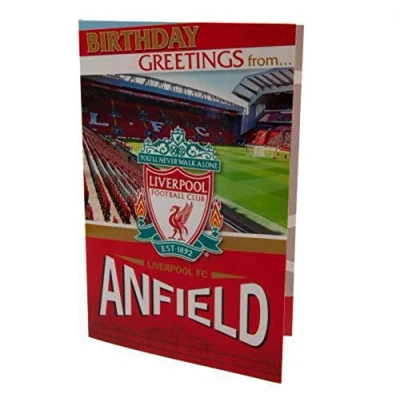 Image of Liverpool F.C. Happy Birthday Card FC, Football Club Card, Multi, One Size, b01bcplv