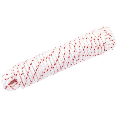 Image of vidaXL Pull Starter Cord White and Red Ø6 mm 10 m Nylon