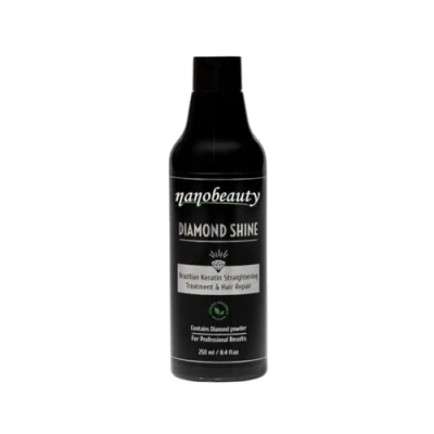 Image of Complex Brazilian Keratin Hair Straightening treatment, Nanobeauty Diamond Shine, 250ml BOTTLE (250) Only