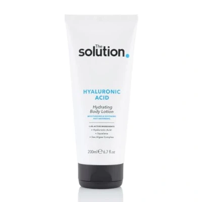 Image of The Solution Hyaluronic Acid Hydrating Body Lotion (200ml). Moisturiser with Sea Algae Complex, Night Moisturiser, Day Cream for Body, Vegan &amp; Cruelty Free Womens