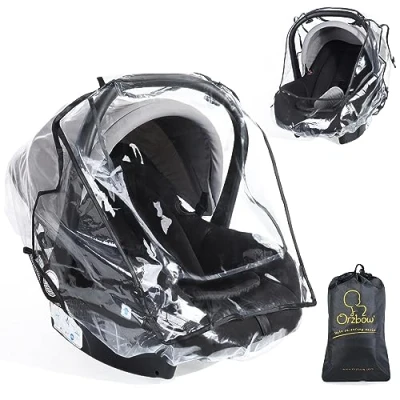 Image of Orzbow Car Seat Rain Covers Universal,Waterproof Baby with Side Ventilation,Quick Access Roll Up Door,Easy Carry,for Donna,Maxi COSI,Cybex etc.