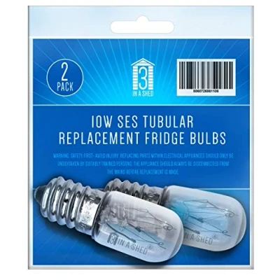 Image of 3 IN A SHED 2 X 10 WATT Universal Fridge Lamp Bulb with SES E14 Fitting Thread