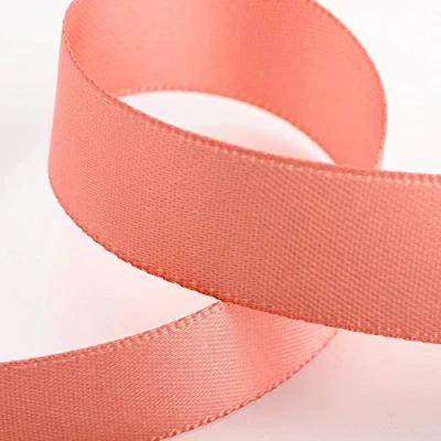 Image of Italian Options Satin Ribbon, 10mm Wide x 25 Metre Roll, Rose Gold