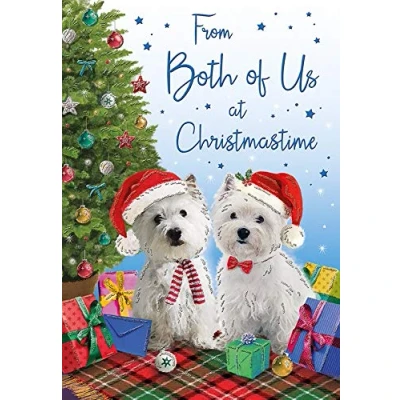 Image of Regal Publishing Traditional (Cute) Christmas Card from Both of US 9 x 6 inches