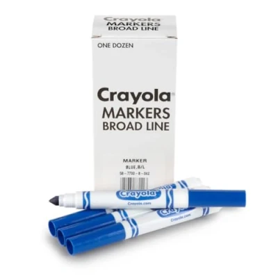 Image of Crayola 12 Count Washable Bulk Markers, Blue