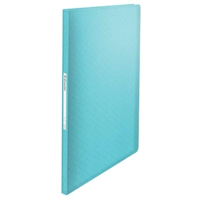 Image of Esselte A4 Display Book With 60 Pockets, 120 Sheet Capacity, For Presenting &amp; Storing Papers/Documents, Home/Office, Embossed Pattern, Colour&#039;Breeze Range, Blue, 626232