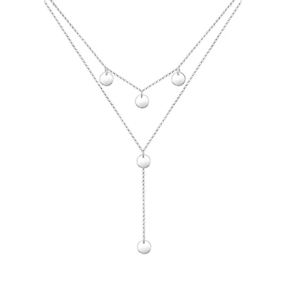 Image of Elli Women&#039;s 925 Sterling Silver Y Shaped Necklace 0109570517_38 38cm length