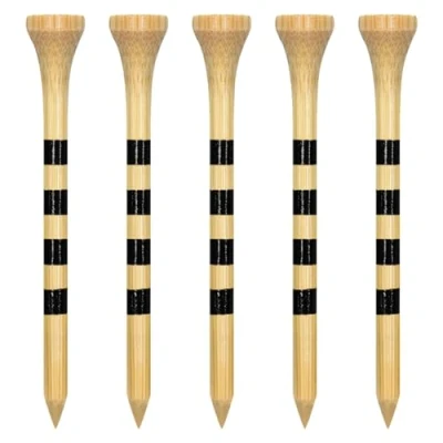 Image of Zivisk Bamboo Golf Tees 83mm 100 Count, 3 1/4 inch Long Wooden Natural color