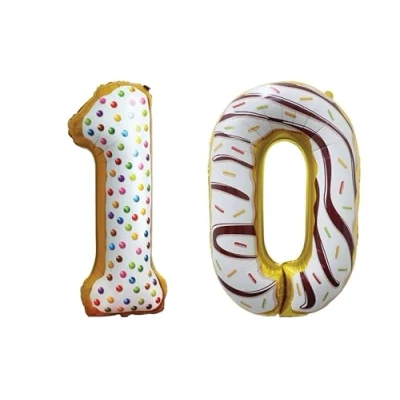 Image of Candy Number 10 Large Helium Foil Balloon Birthday Party Wedding Anniversary Decoration 101cm