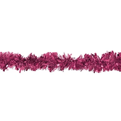Image of Party Perfecto 1.8M CHRISTMAS Tinsel Chunky Fine Thick Hanging Luxury Tree Indoor/Outdoor Decoration (Hot Pink)