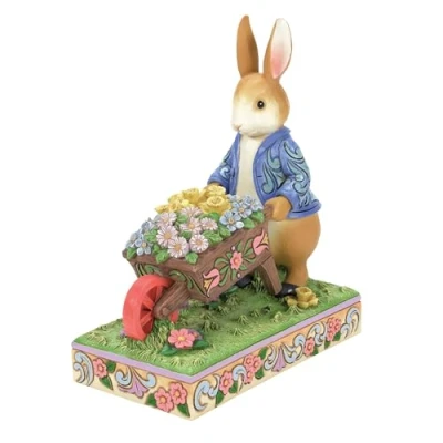 Image of Beatrix Potter by Jim Shore Peter Rabbit Full of Flowers Figurine