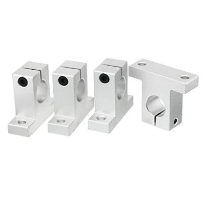 Image of DollaTek 4Pcs SK8 CNC Aluminum Linear Motion Rail Clamping Rod Guide Support for 8mm Diameter Shaft