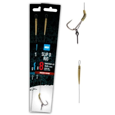Image of Nash Slip D rig Barbless Hook size 8 (15lb) Carp
