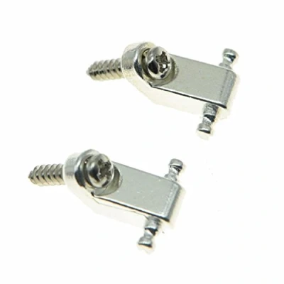 Image of Dopro 2pcs Silver Guitar String Trees Retainer Guides for FD American Strat Tele Guitars Chrome