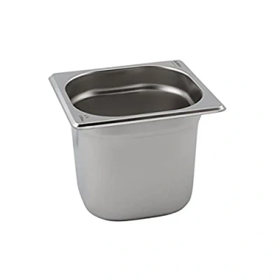 Image of Genware NEV GN16 200 Gastronorm Pan, Stainless Steel, 1/6, mm, deep