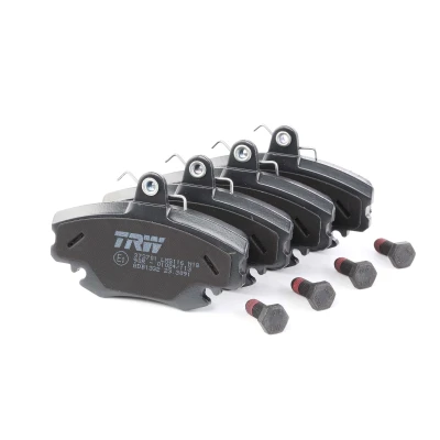 Image of 7701206082, 7701206085, 7701210130 brake pad set TRW COTEC GDB1332 prepared for wear indicator with caliper screws accessories