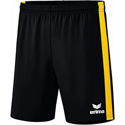 Image of Erima Retro Star Unisex Shorts, unisex_adult, 3152104, black/yellow, M