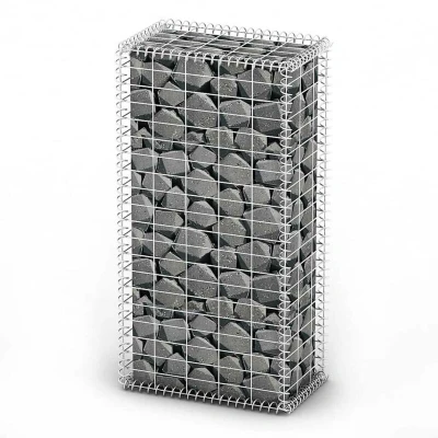 Image of vidaXL Gabion Basket with Lids Galvanised Wire 100 x 50 30 cm