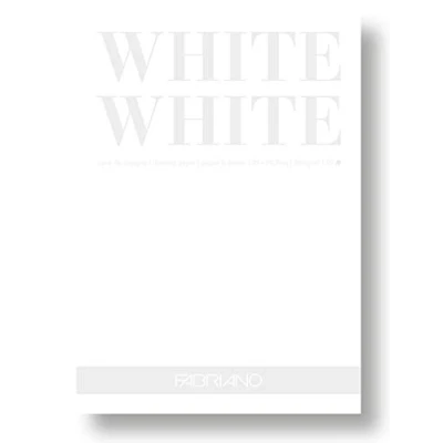 Image of Unbekannt Fabriano A4 White Pad Brilliant Paper with Matt Uncoated Surface 300gsm 20 Sheets Ideal for Pastels, Crayons and Markers