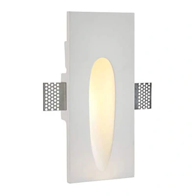 Image of Zeke Recessed Wall Light Trimless Rectangular 1.5W White Plaster