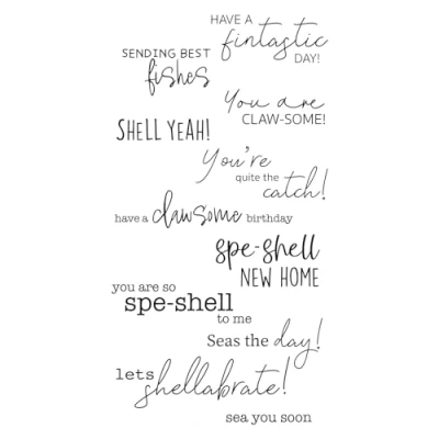 Image of Sizzix Clear Stamps Set Seas The Day, Multicolor, One Size