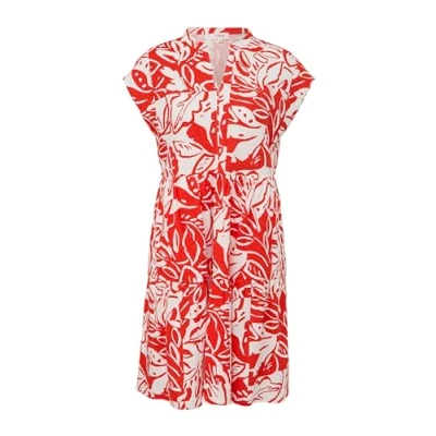 Image of s.Oliver Women&#039;s 10.2.11.20.200.2131958 Dress Short, OrangeWhite 25A0, 34
