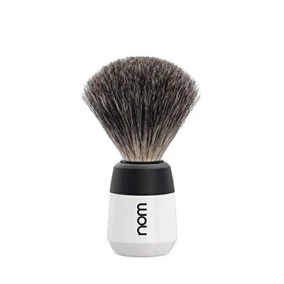 Image of Nom Max Pure Badger Shaving Brush, White