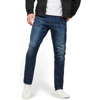Image of G Star Men&#039;s 3301 Regular Tapered Jeans, Blue (dk aged 51003 6553 89), 27W / 32L