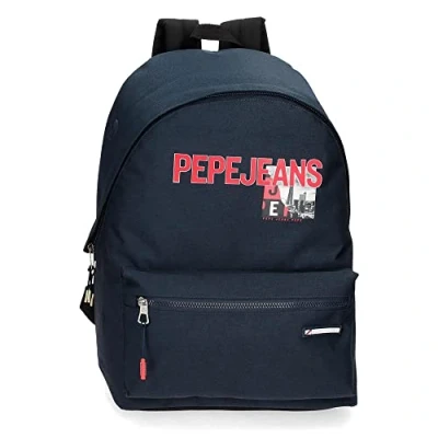 Image of Pepe Jeans Dikran School Backpack Blue 31x44x15 cm Polyester 23.87L, Blue,