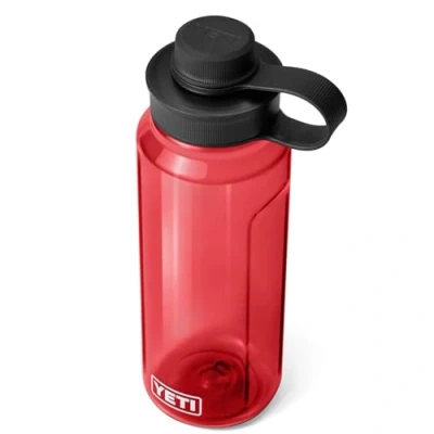Image of YETI Yonder Water Bottle with Tether Cap, Rescue Red, 35 oz (1 L)
