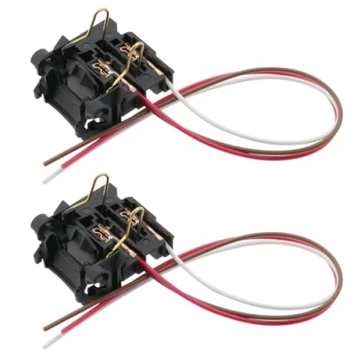 Image of YINETTECH 2PCS H7 Low Beam Headlamp Bulb Wiring Adapter Socket Compatible with Ford Focus 2 MK2 3 MK3 20cm Length Cable Black